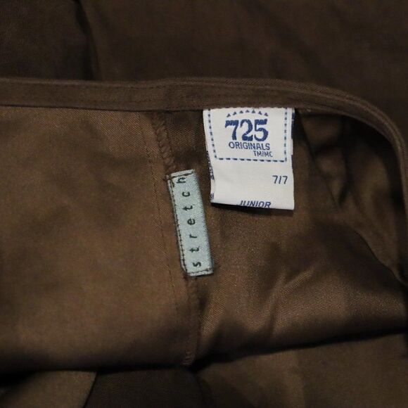 Vintage Y2K Lace Up Fly Flare Brown Pants Sz 6 - Picture 4 of 6